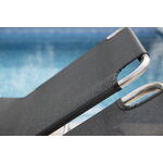 Fiam Amigo Outdoor sunbed, chrome - black, foldable, decoration image