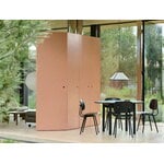 HAY Annex table round, 110 cm, black lacquered oak - dark grey linoleum, decoration image