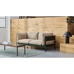 HAY Kofi sohvapöytä 140 x 50 cm, lakattu pähkinä - kirkas lasi