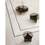 Wendelbo Arc coffee table, small, brown glass - bronze patinated steel