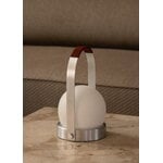 Audo Copenhagen Carrie lampe de table portable, Anniv. Ed., IP44, aluminium brossé - cuir, image décorative