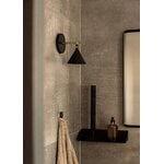 Audo Copenhagen Cast Sconce wall lamp with diffuser, IP44, black