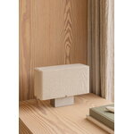 Audo Copenhagen Nonna pöytävalaisin, 24 cm, harjattu alumiimi - sand tekstiili, sisustuskuva