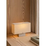 Audo Copenhagen Nonna pöytävalaisin, 24 cm, harjattu alumiimi - sand tekstiili, sisustuskuva