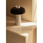 Audo Copenhagen Reverse table lamp, black - carrara marble