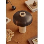 Audo Copenhagen Reverse table lamp, black - carrara marble