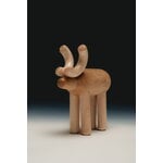 Aarikka Reindeer figurine, natural wood, view 2