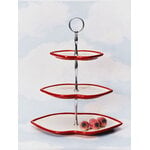 Serax Lips cake stand, three-tier, white - red, view 2