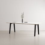 TIPTOE New Modern Tisch, 220 x 95 cm, weißes Laminat - Graphitschwarz