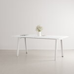 TIPTOE New Modern Tisch, 190 x 95 cm, weißes Laminat - Wolkenweiß