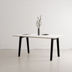 TIPTOE New Modern pöytä 160 x 95 cm, valk. laminaatti - grafiitinmusta