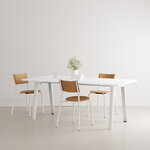 TIPTOE New Modern table 190 x 95 cm, recycled plastic - cloudy white