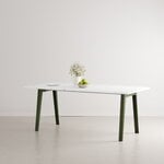 TIPTOE New Modern bord 190 x 95 cm, återvunnen plast - rosmaringrön