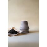 Bergs Potter Københavner Blumentopf mit Untersetzer, 10 cm, 3er-Geschenkbox, rohgrau, dekorationsbild