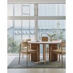 Karimoku Case A-DT03 dining table, round, 150 cm, lacquered oak, decoration image