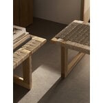 Carl Hansen & Søn BM0489S table bench, short, oiled oak - paper cord