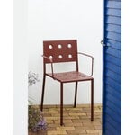 HAY Balcony dining chair with armrest, iron red