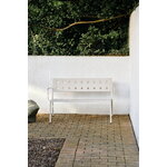 HAY Panca con schienale e braccioli Balcony, 114x52 cm, chalk beige