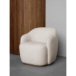 Fogia Barba club chair, lacquered beech - Ivory 001 Karakorum