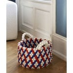 HAY Bead basket with handles, 40 cm, red basket weave