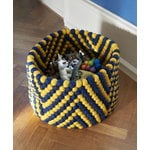 HAY Bead basket, 40 cm, yellow chevron
