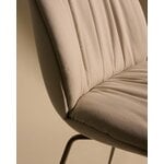 GUBI Beetle Soft dining chair, conic black chrome - Reales 001 white, decoration image