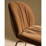 GUBI Beetle Soft dining chair, conic black chrome - walnut - Belsuede 132 brown, decoration image