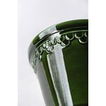 Bergs Potter Københavner pot de fleurs avec soucoupe, émeraude émaillée, image décorative