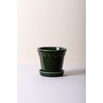 Bergs Potter Københavner pot de fleurs avec soucoupe, émeraude émaillée, image décorative