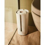 Alessi Birillo toilet paper roll container, white, decoration image