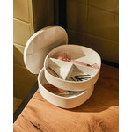 Alessi Birillo bathroom organizer with lid, white, decoration image