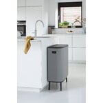 Brabantia Bo Touch Bin Hi roska-astia, 2 x 30L, Sense of Luxury, harmaa