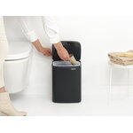 Brabantia Cestino Bo Waste Bin, 7 L, nero opaco