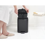 Brabantia Bo Pedal Bin, 7 L, matt black, decoration image