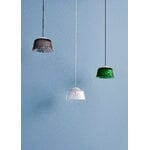 HAY Lampada a sospensione Brim, 24,5 cm, vetro verde bottiglia