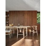 Carl Hansen & Søn CH24P Wishbone chair, rovere insaponato - pelle Loke marrone scuro, vista 8