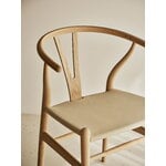 Carl Hansen & Søn CH24P Wishbone sedia, rovere insaponato - pelle Terra color sabbia, vista 7