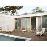 Carl Hansen & Søn Sedia a sdraio BM5565 con poggiapiedi e cuscino, teak - Heritage Papyrus 1, immagine decorativa