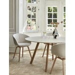 HAY CPH25 2.0 table, 140 cm, lacquered oak - off-white linoleum