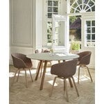 HAY CPH25 2.0 table, 140 cm, lacquered oak - off-white linoleum