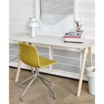 HAY CPH90 2.0 desk, 130 x 65 cm, lacquered oak - off-white linoleum