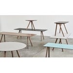 HAY CPH25 table round 140 cm, lacquered oak - white laminate