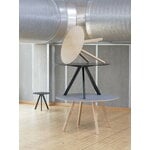 HAY CPH25 pyöreä pöytä 140 cm, lakattu tammi - harmaa lino