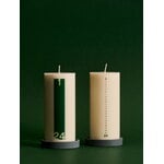 HAY Calendar candle and holder, delicate, off-white - black - green