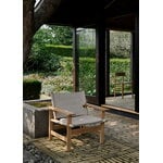 Fredericia Chaise Canvas, extérieur, teck, image décorative