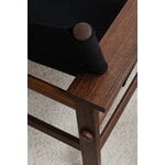 Fredericia Canvas chair w. seat cushion, oiled smoked oak - black canvas
