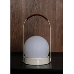Audo Copenhagen Carrie portable table lamp, Anniv. Ed., IP44, steel, ivory - leather, decoration image