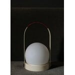 Audo Copenhagen Carrie portable table lamp, Anniv. Ed., IP44, steel, ivory - leather, decoration image
