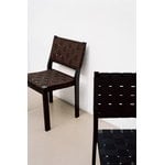 Artek Aalto chair 611, black - black/brown webbing