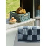 HAY Asciugamano da bagno Check, 70 x 136 cm, blu acciaio, immagine decorativa